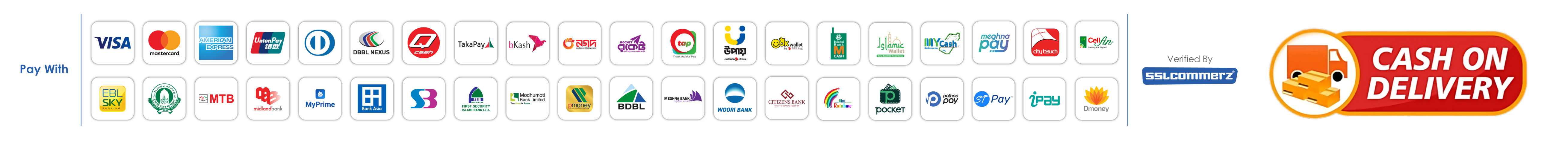 Accepted payment methods